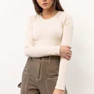 Bohme - Reese Ribbed Bodysuit NWT